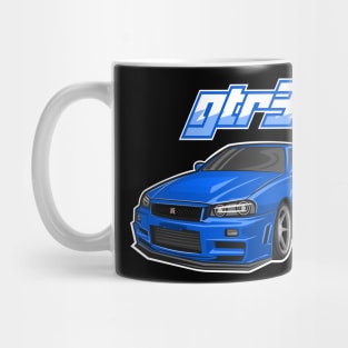 Blue gtr34 car Mug